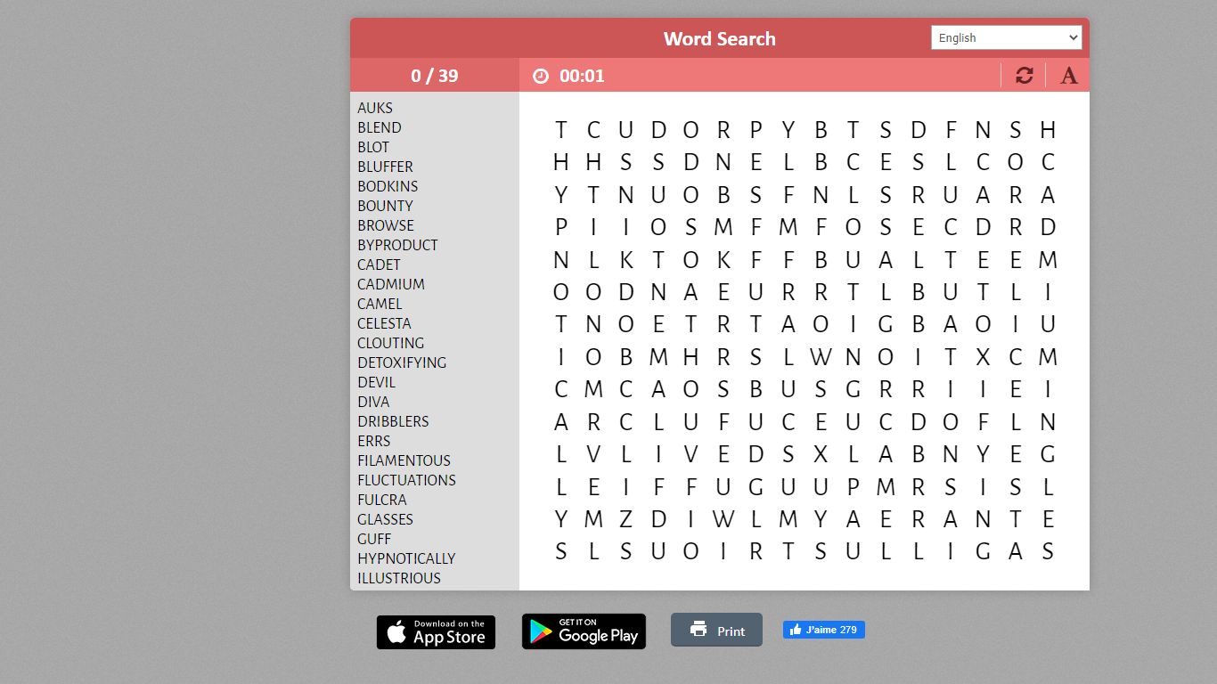 Word Search Puzzles (Word Find) - Free puzzles
